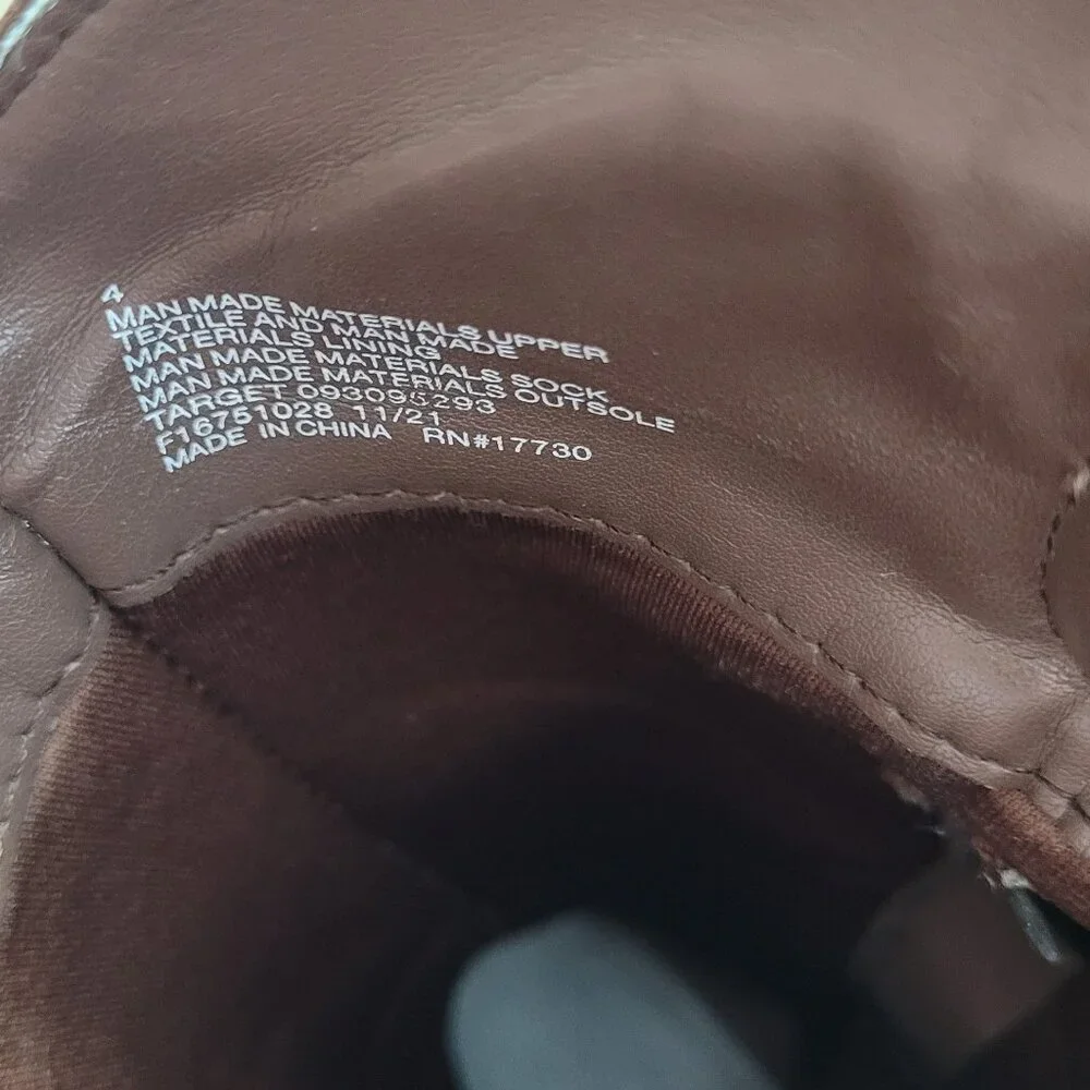 Cat & Jack Cowboy Cowgirl Boots Brown Western Embroidered Girls 4 Boho Festival - Picture 10 of 14